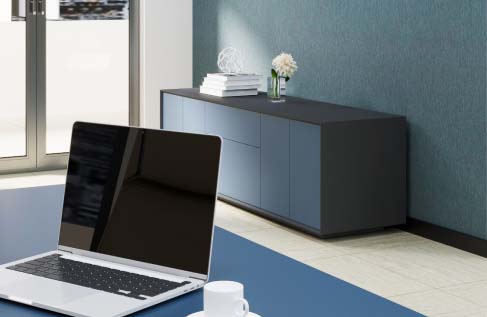 Blue Side Cabinet
